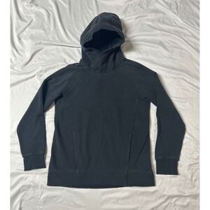 Lululemon All Yours Hoodie Pullover Black Crossover Neck Thumbholes Size 6